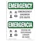 Signmission Safety Sign, OSHA EMERGENCY, 7" Height, Shower Eye Bath Bilingual, Landscape OS-EM-D-710-L-10313 - alternate 1